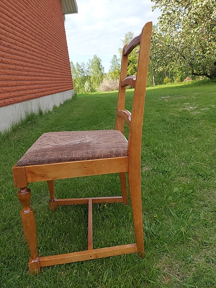 Vintage täyspuinen tuoli 5 kpl