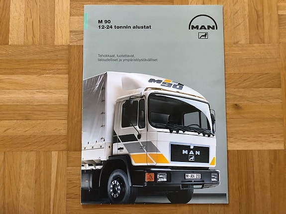 Esite MAN M 90 12-24 tonnin alustat noin vuodelta 1990 - kuorma-auto MAN M90