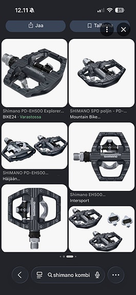 Shimano spd kombi polkimet
