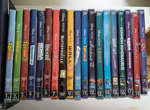 Disney Pixar elokuvia dvd