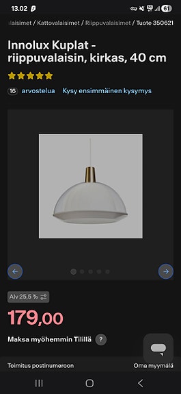 Innolux kuplat valaisin