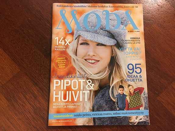 Käsityölehti Moda 8/2013 * Haaremihousut, Paljon päähineitä