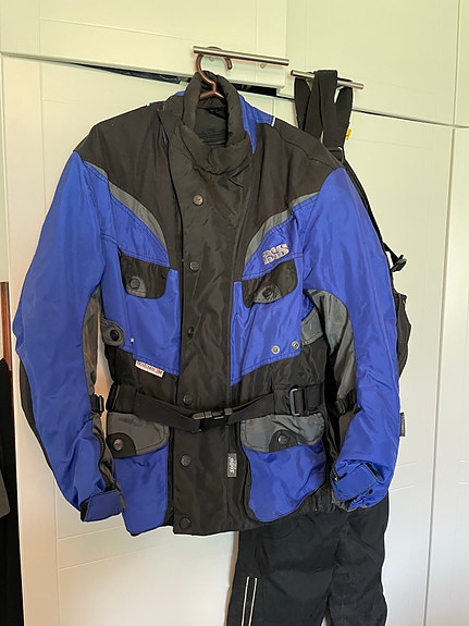 IXS ajotakki ja -housut musta/sininen koko S