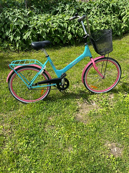 Helkama Jopo 24" kaupunkipyörä M turkoosi/vaaleanpunainen unisex