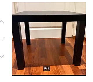 Ikea "Lack" pöytä 55 x 55. musta . jalat irroitettu  Käytetty siistikuntoinen.