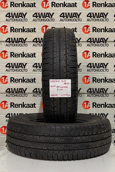 225/75R16CP 116Q MICHELIN AGILIS CAMPING DOT16/18 6,5-7,5MM 8KPL
