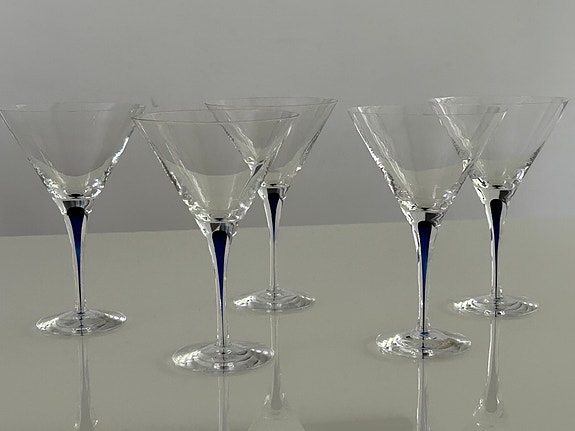 Orrefors intermezzo blue martini lasit