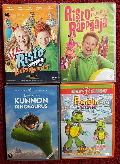 Lasten DVD-elokuvien paketti 4kpl
