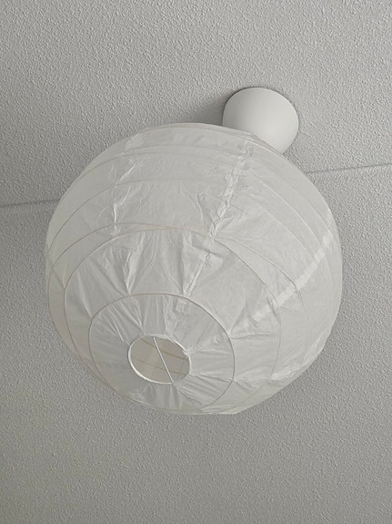 IKEA paperivarjostin kattolamppu valkoinen