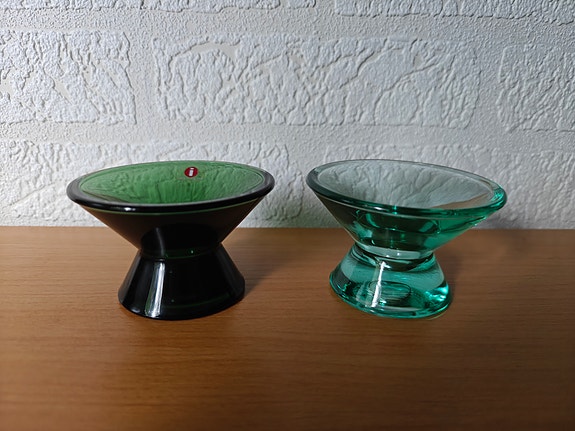 Vihreät Iittala kartio kynttilänjalat