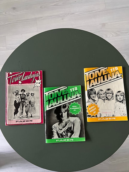 Fazer Toivelauluja/lauluvihkoja (Nr. 114,118 ja 119) 80-luku