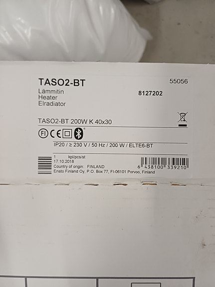 Ensto lämmitin 200W