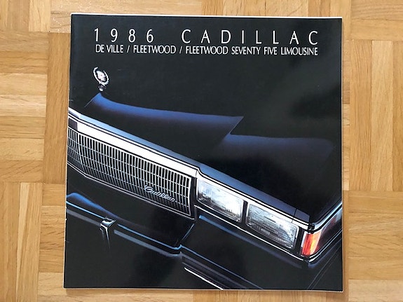 Esite Cadillac Fleetwood & Cadillac De Ville vuodelta 1986