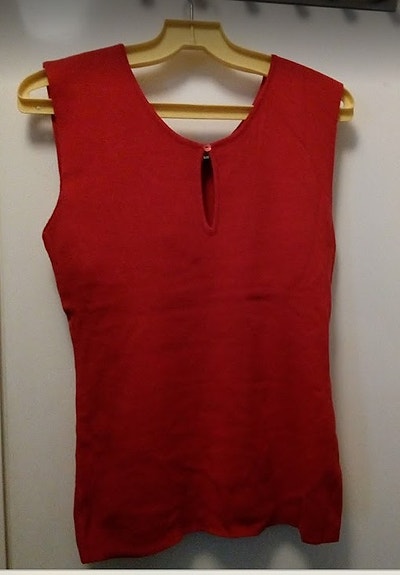 marimekko/Ritva Falla kaunis pun. toppi koko L Käytetty hyväkuntoinen