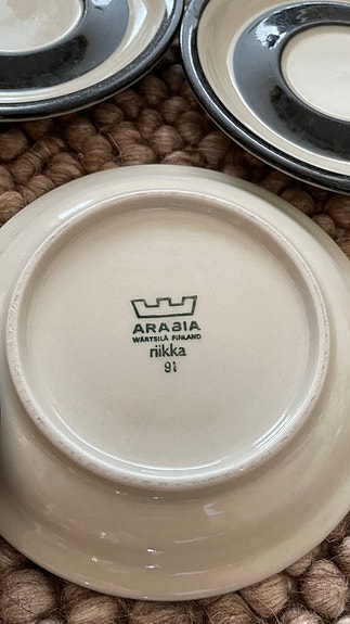Arabia Riikka lautaset 5 kpl, halkaisja 14 cm