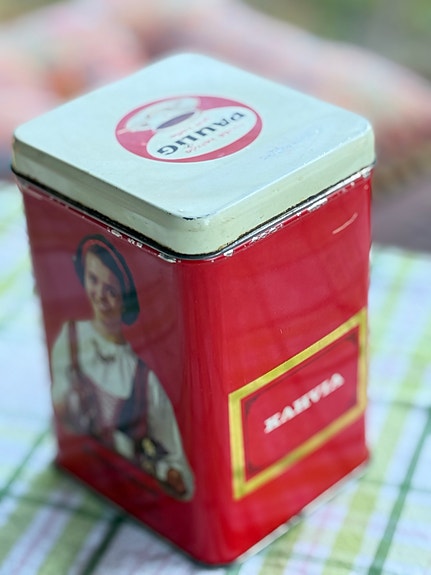 Vintage Paulig kahvi/kaffe peltipurkki