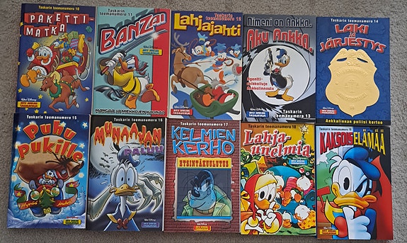 Aku ankan taskukirja Teema, taskarin teemanumero ja taskarin sankarit