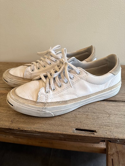 Converse nahkaiset tennarit koko 43 valkoinen