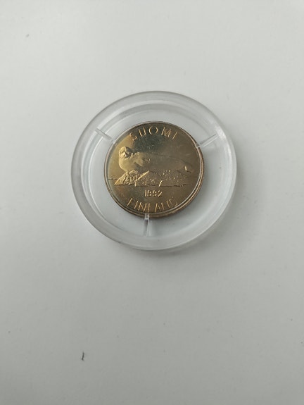 5 markkaa 1992 koskematon