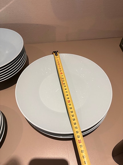 6 kpl Arabia KoKo lautasia, väri Aqua. Halkaisija 28cm