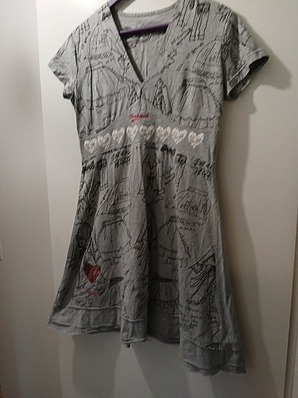 Desigual harmaa kesämekko XL naisten