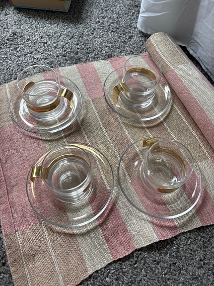 Iittala Paula lasi+lautanen 4kpl