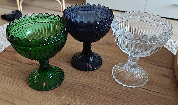 Iittala Mariskoolit, vihreä, sininen ja kirkas