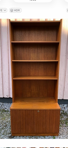 50-60 luku teak kirjahylly