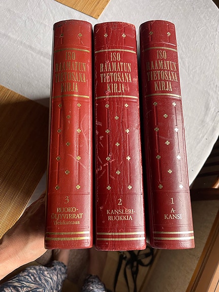 Iso Raamatun tietosanakirja 3-osainen kirjasarja 1972