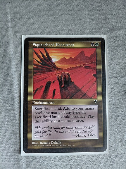 Magic the Gathering Squandered Resources -kortti