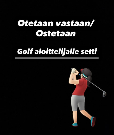 OV/O: golf setti (mailoja, bägi, yms.)