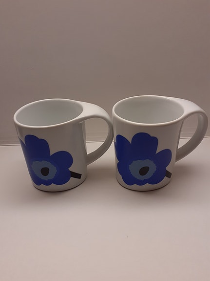 Marimekko sininen unikko muki