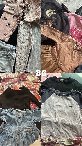Lasten vaatepaketti koko 86 (sis. 14 vaatetta)