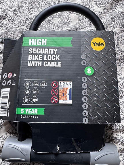 Yale High Security pyörän lukko U-lukko ja vaijerilukko