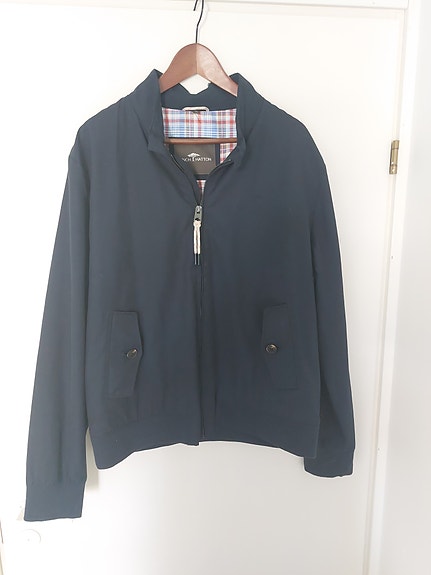 miesten sininen kesätakki koko L/XL