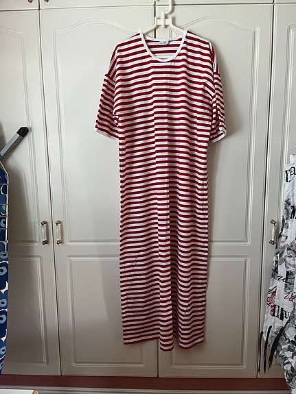 Marimekko raidallinen Hetta yöpuku XL