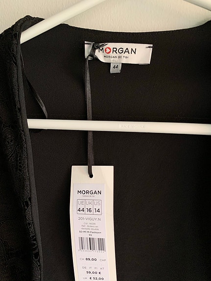 Morgan musta jakku koko 44