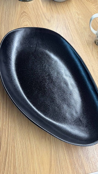 H&M Home musta tarjotin / H&M Home Black serving plate