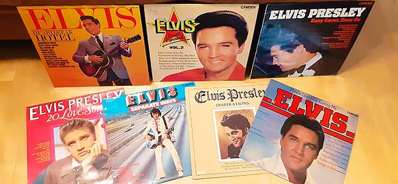 LP-levyjä Elvis Presley Johnny Cash Shakin Stevens Ray Campi yms