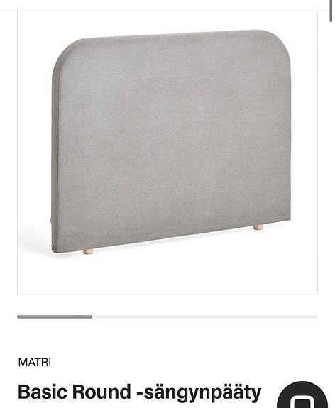 Matri basic round sängynpääty 180cm