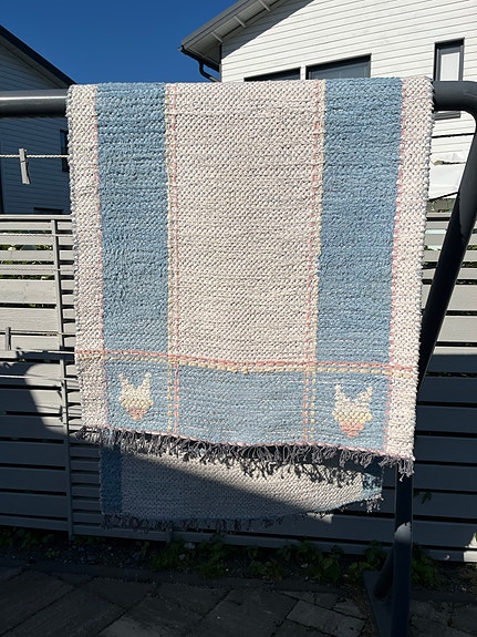 Puuvilla räsymatto Eija Rasinmäki design