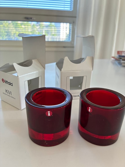 Iittala x Marimekko Kivi tuikku punainen 2kpl uusi