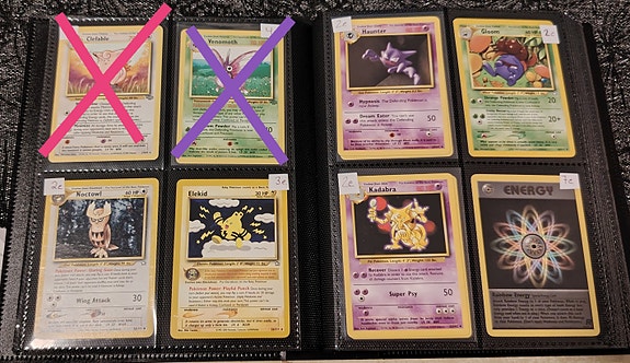 Vanhoja Pokemon kortteja
