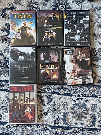 DVD-elokuvapaketti 7 kpl