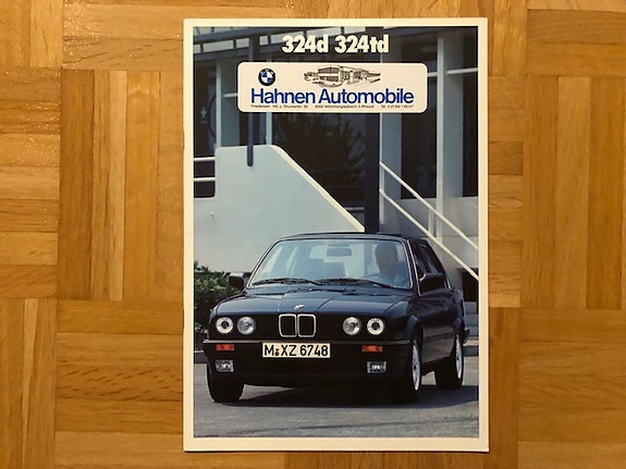 Esite BMW E30 3-sarja 324d - 324td vuodelta 1987