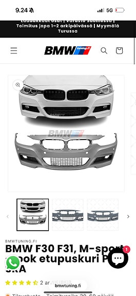 BMW F30 F31 M sport look etupuskuri