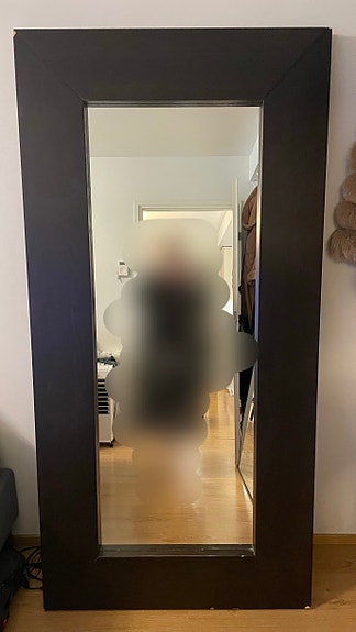 IKEA kokovartalopeili tumma puu