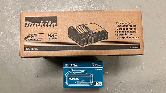 Makita DC18RC laturi ja 18V 6,0Ah akku