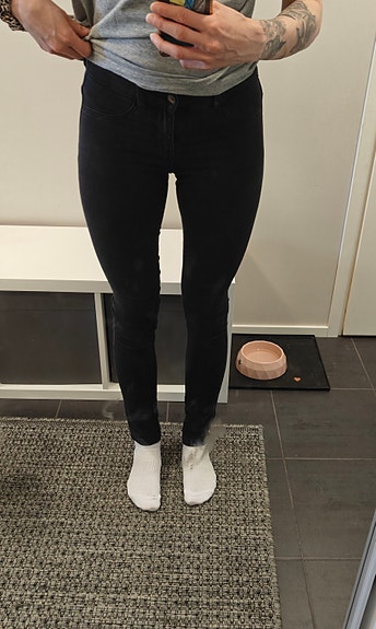 Mustat skinny pillifarkut, S