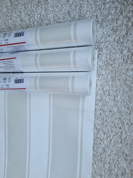 Rolleri Sandudd tapetti 11,2 m x 0,53 m valkoinen paneelikuosi